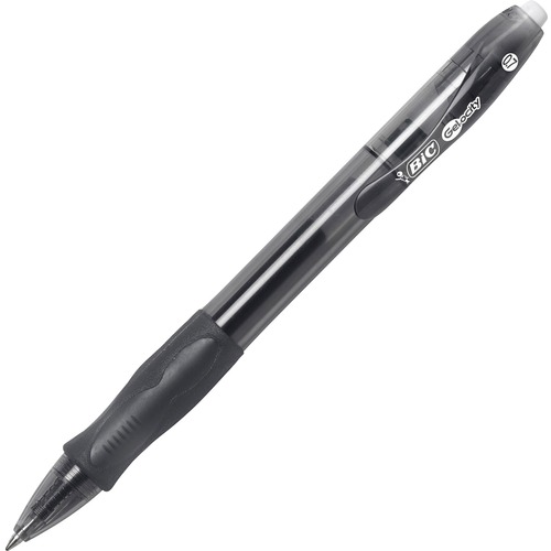 GEL-OCITY RETRACTABLE GEL PEN, 0.7 MM, BLACK INK, TRANSLUCENT BLACK BARREL, DOZEN