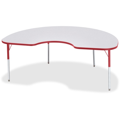 Jonti-Craft, Inc.  Activity Table, Kidney, 24"-31"x48"x72", Red