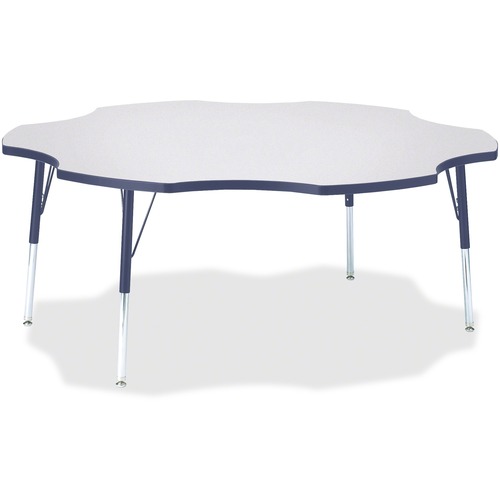 Jonti-Craft, Inc.  Activity Table, Six-Leaf, 24"-31"x60", Navy