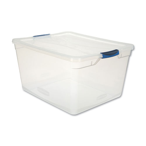 CLEVER STORE BASIC LATCH-LID CONTAINER, 71 QT, 18.63" X 23.5" X 12.25", CLEAR