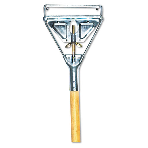 QUICK CHANGE METAL HEAD MOP HANDLE FOR NO. 20 AND UP HEADS, 54" WOOD HANDLE