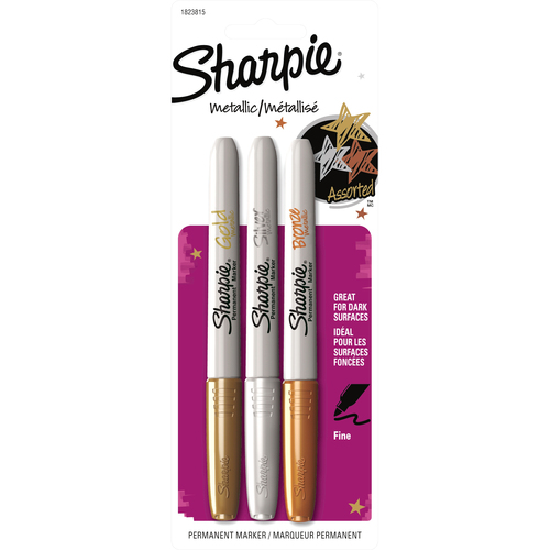 MARKER,SHARPIE,METALLIC,3PK