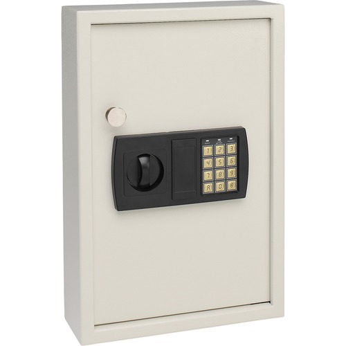Electronic Key Safe, 48-Key, Steel, Sand, 11 3/4 X 4 X 17 3/8