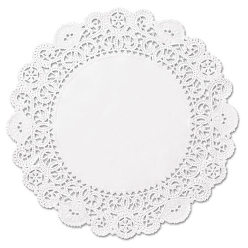 Brooklace Lace Doilies, Round, 4", White, 2000/carton