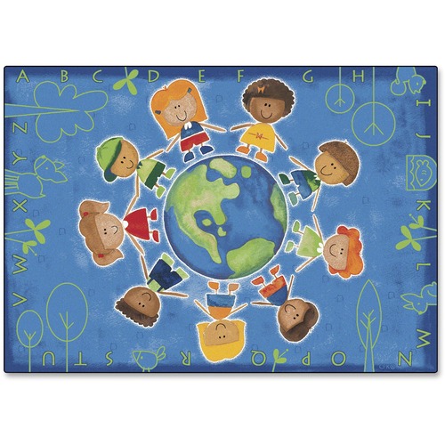 Carpets for Kids  Give The Planet A Hug Rug, 6'x9', Rectangle, Multi