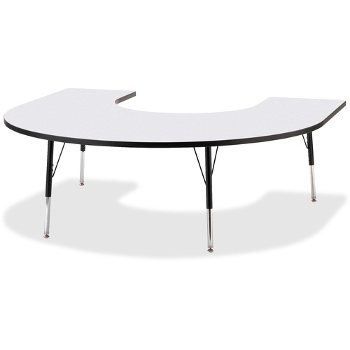 Jonti-Craft, Inc.  Activity Table, Horseshoe, 24"-31"x66"x60", Black
