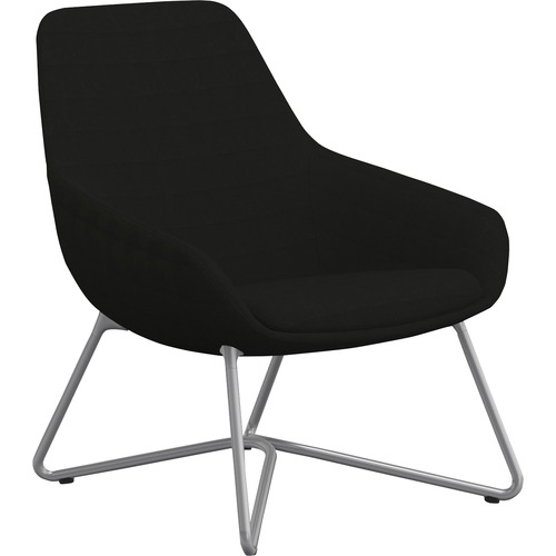 9to5 Seating  Lounge Chair, w/Arms, 27"x29"x33", Onyx Fabric/SR W-Base