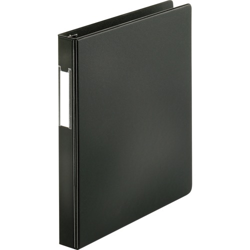 Business Source  D-Ring Binder, w/Label Holder, Hvy-Dty, 1", 8-1Black