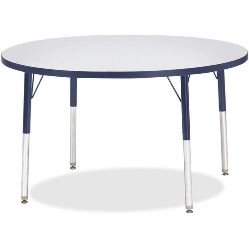 Jonti-Craft, Inc.  Round Activity Table, 42"x15-24", Gray/Navy