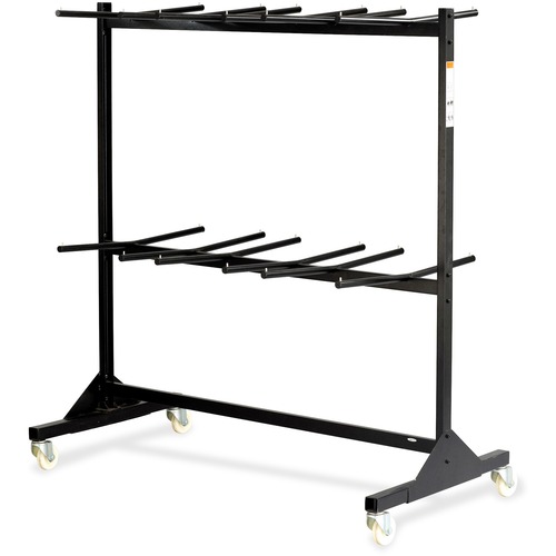 TWO-TIER CHAIR CART, 64.5W X 33.5D X 70.25H, BLACK