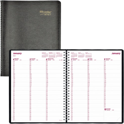 ESSENTIAL COLLECTION WEEKLY APPOINTMENT BOOK, 11 X 8.5, BLACK, 2021