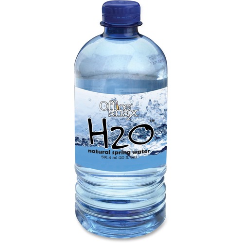 Office Snax  Spring Water, 2 Go, 20 oz., 24/CT, Clear