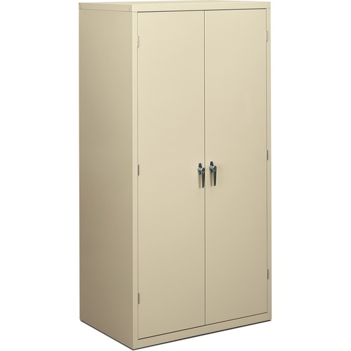 ASSEMBLED STORAGE CABINET, 36W X 24 1/4D X 71 3/4H, PUTTY