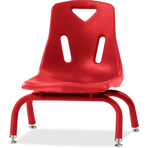 Jonti-Craft, Inc.  Stacking Chairs,w/Powder-Coat,8" Seat,17.5"x15.5"x16.5",Red