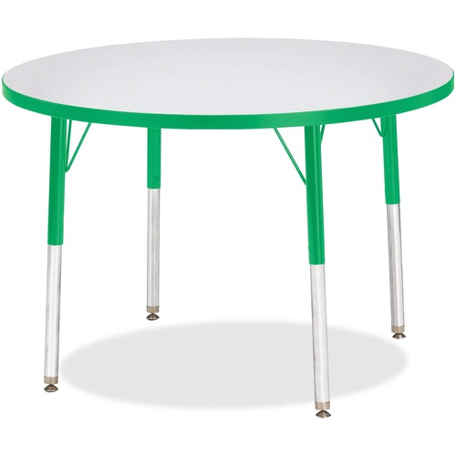 Jonti-Craft, Inc.  Activity Table, Round, 24"-31"x36", Green