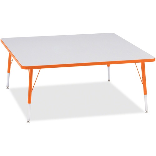 Jonti-Craft, Inc.  Activity Table, Square, 15"-24"x48"x48", Orange