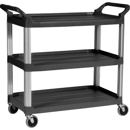 Rubbermaid Commercial Products  Mobile Utility Cart,300 lb. Cap,15-1/8"x20-3/4"x36",Black