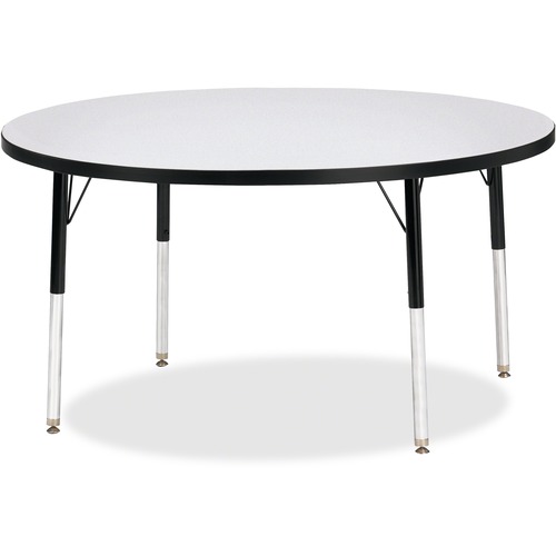 Jonti-Craft, Inc.  Activity Table, Round, 24"-31"x48", Black