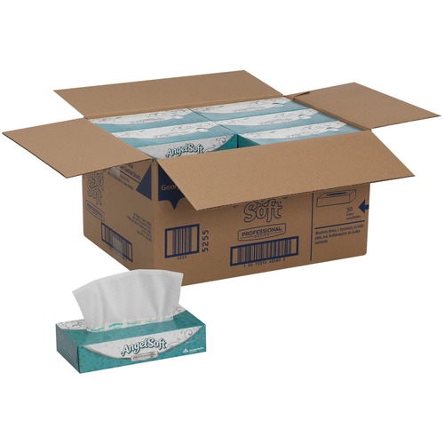 PREMIUM FACIAL TISSUES, 2-PLY, WHITE, 100 SHEETS/FLAT BOX, 30 BOXES/CARTON