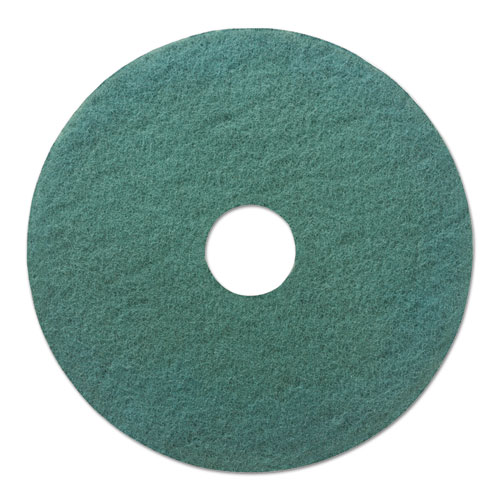 HEAVY-DUTY SCRUBBING FLOOR PADS, 18" DIAMETER, GREEN, 5/CARTON