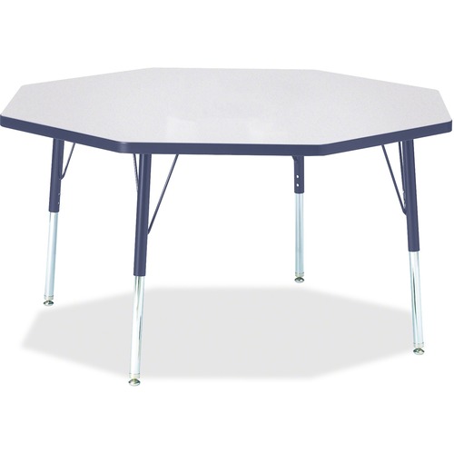 Jonti-Craft, Inc.  Activity Table, Octagon, 15"-24"x48", Navy