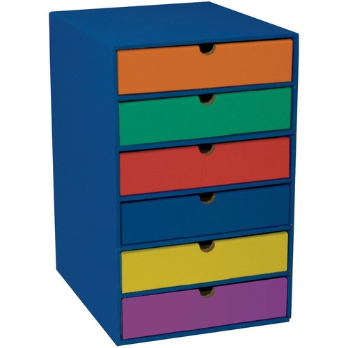 ORGANIZER,6-SHELF,BLUE