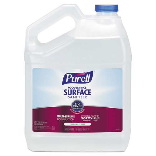 FOODSERVICE SURFACE SANITIZER, FRAGRANCE FREE, 1 GAL BOTTLE