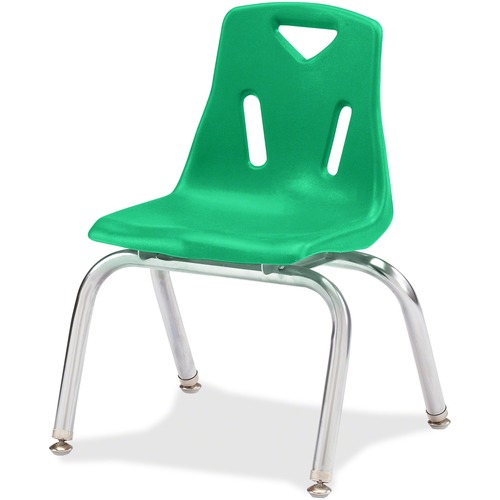 Jonti-Craft, Inc.  Stacking Chairs,w/Chrome Legs,10" Seat,20"x15.5"x13.5",GN