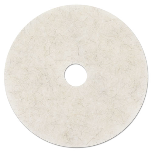 Ultra High-Speed Natural Blend Floor Burnishing Pads 3300, 20" Dia., White, 5/ct