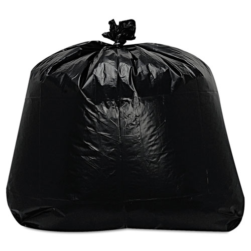 LOW-DENSITY CAN LINERS, 56 GAL, 1.6 MIL, 23" X 47", BLACK, 100/CARTON