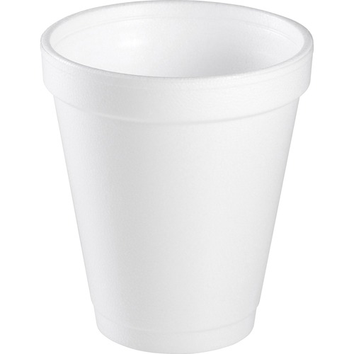 Foam Drink Cups, 6oz, White, 25/bag, 40 Bags/carton