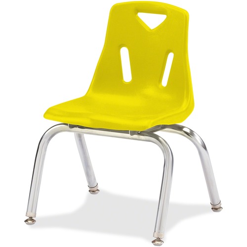 Jonti-Craft, Inc.  Stacking Chairs,w/Chrome Legs,14" Seat,23.5"x15.5"x16.5",YW