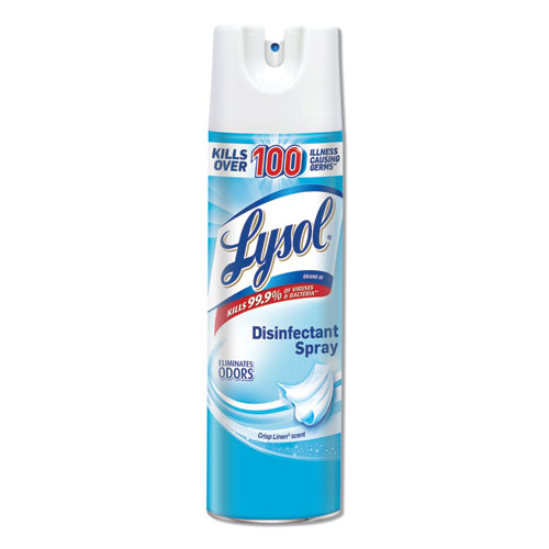 DISINFECTANT SPRAY, CRISP LINEN, 19 OZ AEROSOL, 12/CARTON