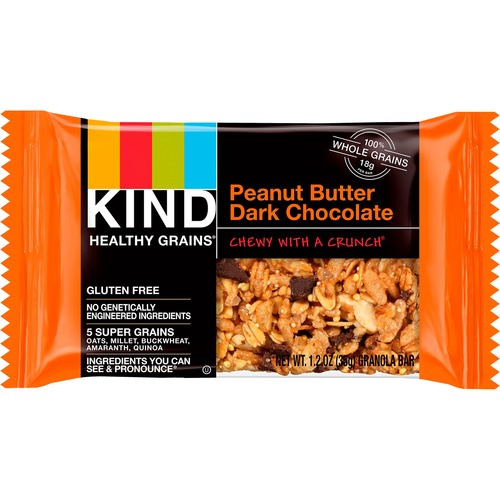 Healthy Grains Bar, Peanut Butter Dark Chocolate, 1.2 Oz, 12/box