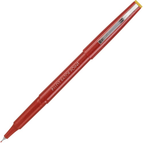 RAZOR POINT STICK POROUS POINT MARKER PEN, 0.3MM, RED INK/BARREL, DOZEN