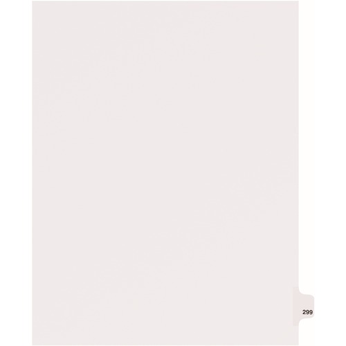 Avery  Dividers, "299", Side Tab, 8-1/2"x11", 25/PK, White