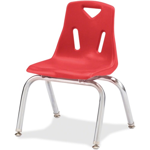 Jonti-Craft, Inc.  Stacking Chairs,w/Chrome Legs,16" Seat,29.5"x19.5"x21",RD