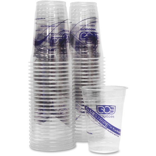 Bluestripe 25% Recycled Content Cold Cups Convenience Pack, 16 Oz, 50/pk