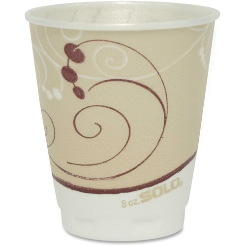 Solo Cup Company  Foam Cups, Thin Wall, Symphony, 8 oz, 300/CT, White