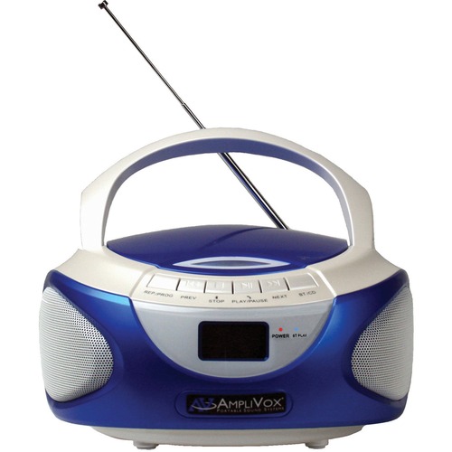 Cd Boombox With Bluetooth, Blue
