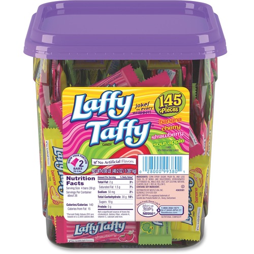 Nestle USA  Laffy Taffy Candy, Bite Size, 145 Pieces, 49.3 oz., Assorted