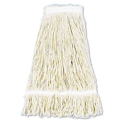 Pro Loop Web/tailband Wet Mop Head, Cotton, 24oz, White