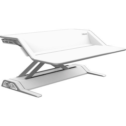 LOTUS SIT-STAND WORKSTATION, 32.75W X 24.25D X 5.5 TO 22.5H, WHITE