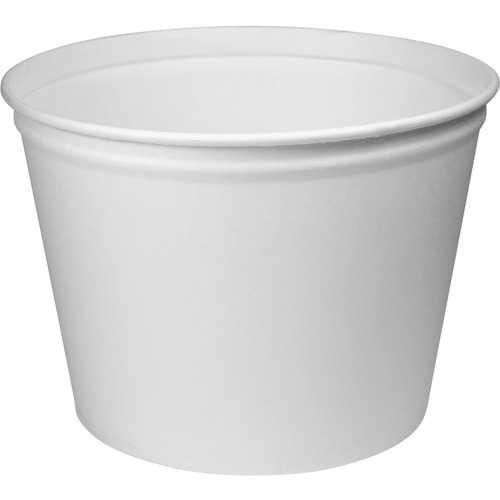 Double Wrapped Paper Bucket, Unwaxed, White, 53 Oz, 50/pack