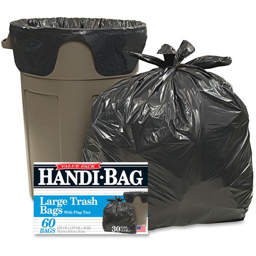 Webster  Trash Bags, 30 Gallon, .7 mil, 29"x36", 360/CT, Black