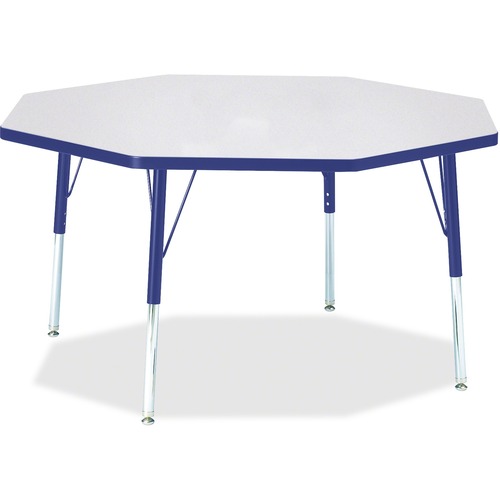 Jonti-Craft, Inc.  Activity Table, Octagon, 15"-24"x48", Blue