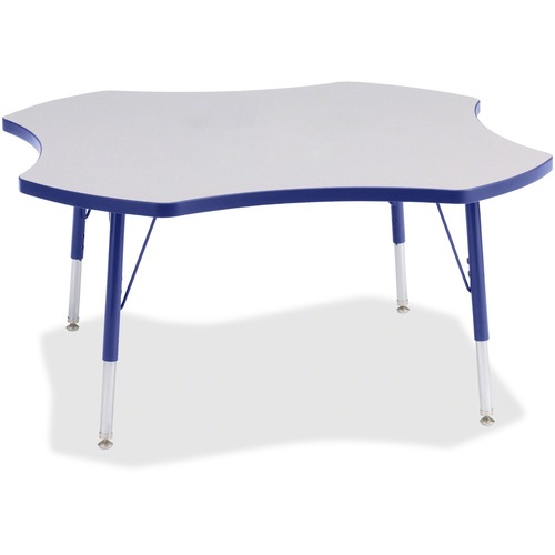 Jonti-Craft, Inc.  Activity Table, Four-Leaf, 15"-24"x48", Blue