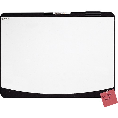TACK AND WRITE BOARD, 23 1/2 X 17 1/2, BLACK/WHITE SURFACE, BLACK FRAME