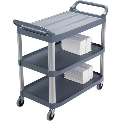 Rubbermaid Commercial Products  Mobile Utility Cart,300 lb. Cap,15-1/8"x20-3/4"x36",Gray