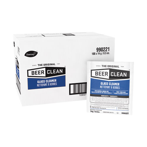 CLEANER,BEER,GLASS,100 PK